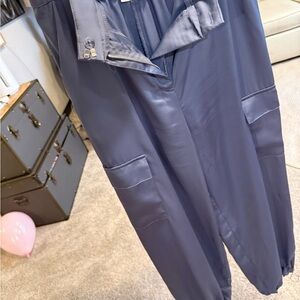 The Workshop Satin Cargo Pants